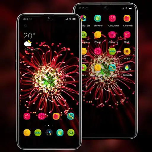 Play Red glowing full bloom flower theme as an online game Red glowing full bloom flower theme with UptoPlay