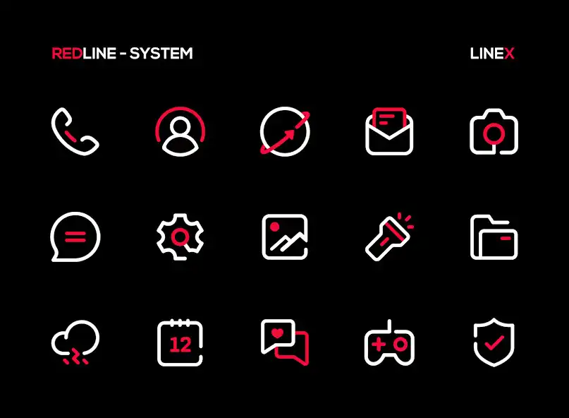 Play RedLine Icon Pack : LineX as an online game RedLine Icon Pack : LineX with UptoPlay