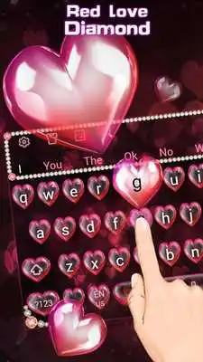 Play Red Love Diamond Keyboard Theme Play Red Love Diamond Keyboard Theme