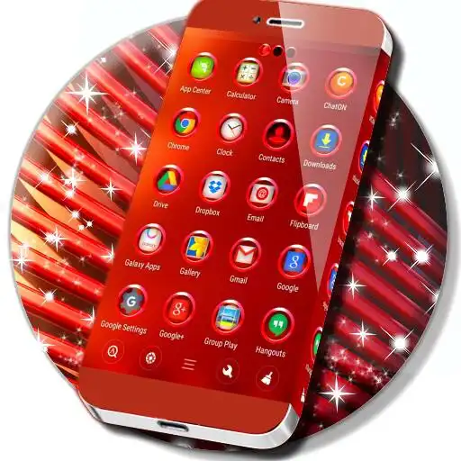 Play Red Metals Launcher Theme APK