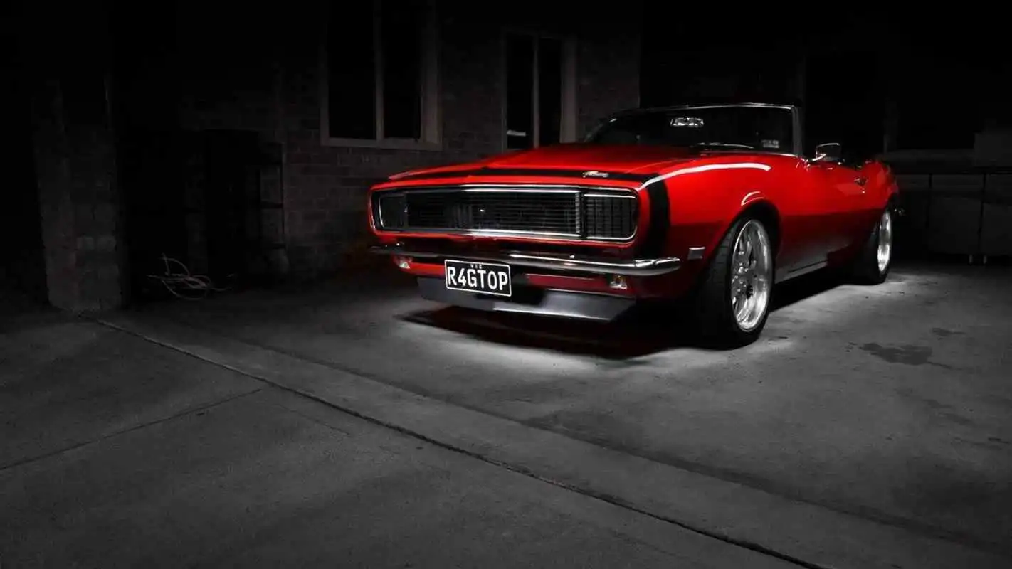 Play Red Muscle Car Wallpaper