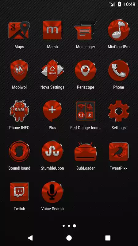 Play Red Orange Icon Pack v2.0 (Free)