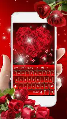 Play Red Rose diamond keyboard Theme