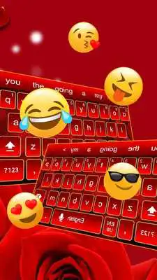 Play Red Rose diamond keyboard Theme