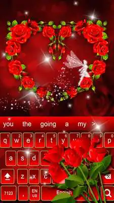 Play Red Rose diamond keyboard Theme