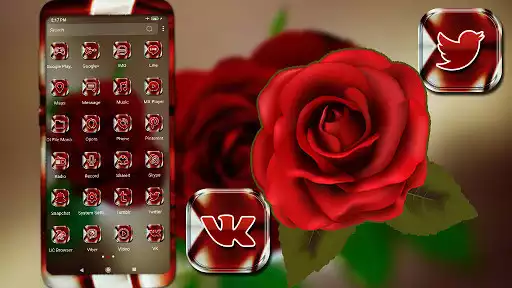 Play Red Rose Launcher Theme as an online game Red Rose Launcher Theme with UptoPlay