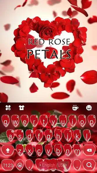 Play Red Rose Petals Keyboard Theme as an online game Red Rose Petals Keyboard Theme with UptoPlay