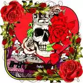 Free play online Red rose skull Keyboard theme APK