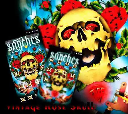 Play Red Rose Vintage Gothic Skull Theme