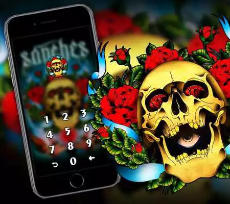 Play Red Rose Vintage Gothic Skull Theme