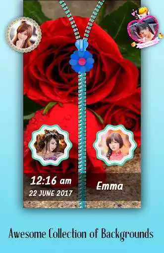 Play Red Rose Zipper Lock Screen  and enjoy Red Rose Zipper Lock Screen with UptoPlay