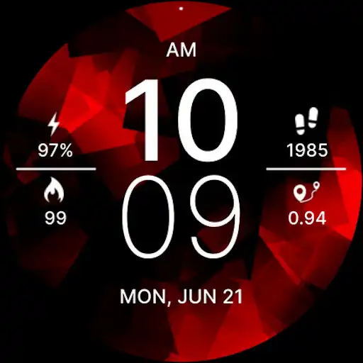 Play Red Sporty Deluxe Watch Face APK