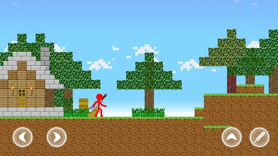 Play Red Stickman Parkour Fighter as an online game Red Stickman Parkour Fighter with UptoPlay