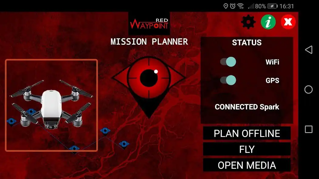 Play RedWaypoint PRO for DJI drones  and enjoy RedWaypoint PRO for DJI drones with UptoPlay