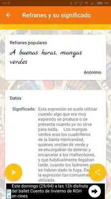 Play Refranes diarios y su significado (widget)