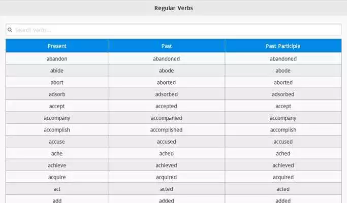 Play Regular Verbs