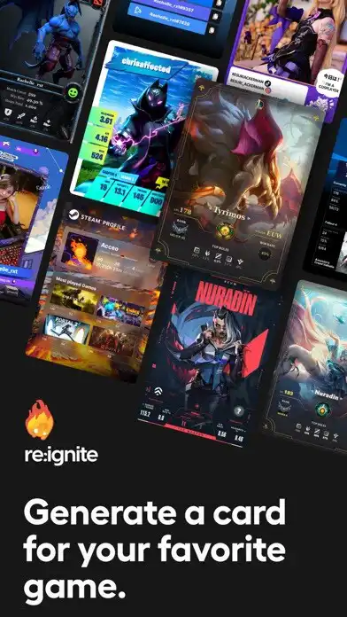 Play reignite: Create Gamer Cards  and enjoy reignite: Create Gamer Cards with UptoPlay