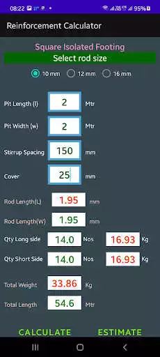 Play Reinforcement Calculator  and enjoy Reinforcement Calculator with UptoPlay