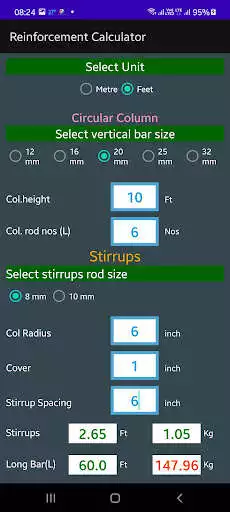 Play Reinforcement Calculator as an online game Reinforcement Calculator with UptoPlay
