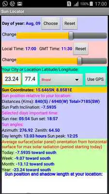Play Relative Sun Location