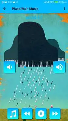 Play Relaxing Piano Music : Rain Sound