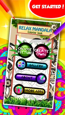 Play Relax Mandala Coloring Book