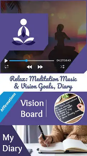 Play Relax: Meditation Music & Vision Goals, Diary  and enjoy Relax: Meditation Music & Vision Goals, Diary with UptoPlay