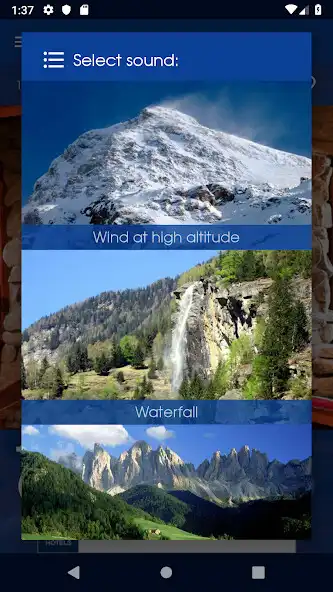 Play Relax Mountain Sleeping sounds  and enjoy Relax Mountain Sleeping sounds with UptoPlay