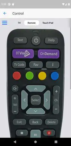 Play Remote Control For BT TV