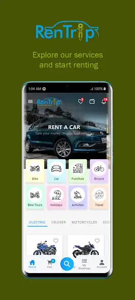 Play RenTrip - Bike  Car Rentals as an online game RenTrip - Bike  Car Rentals with UptoPlay