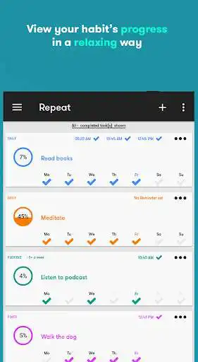 Play Repeat Habit - Habit tracker for goals  and enjoy Repeat Habit - Habit tracker for goals with UptoPlay