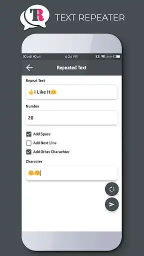 Same Text Repeat Text : Copy/Paste Same Text Multiple Time online game with UptoPlay