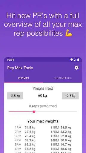 Play Rep Max Tools - 1RM Calculator  and enjoy Rep Max Tools - 1RM Calculator with UptoPlay