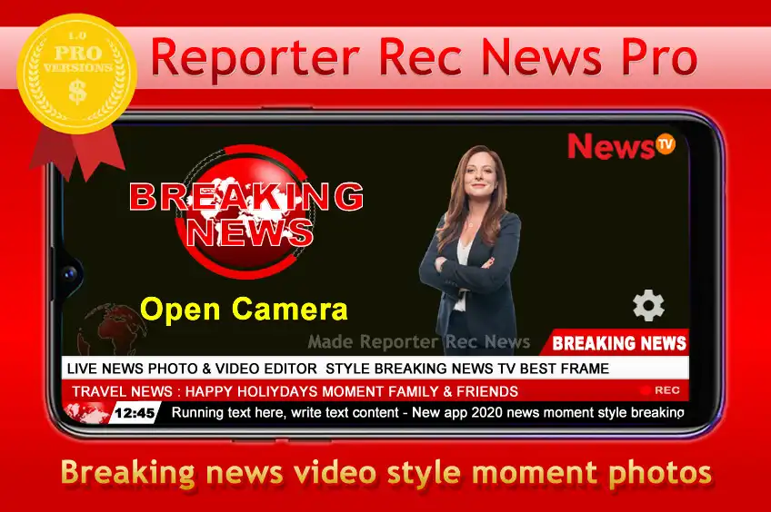 Play Reporter Rec News Pro-Video Maker  News Style Full  and enjoy Reporter Rec News Pro-Video Maker  News Style Full with UptoPlay