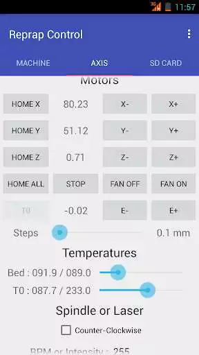 Play APK Reprap Control  and enjoy Reprap Control with UptoPlay com.devmel.apps.reprapcontrol