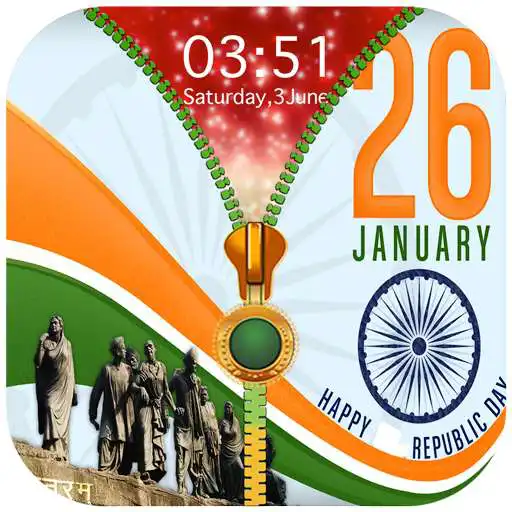 Play Republic Day Zipper Lock Screen APK