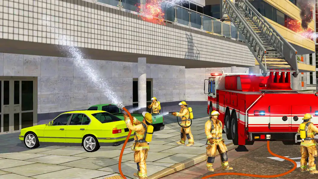 Play Rescue Fire Truck Fire Fighter as an online game Rescue Fire Truck Fire Fighter with UptoPlay