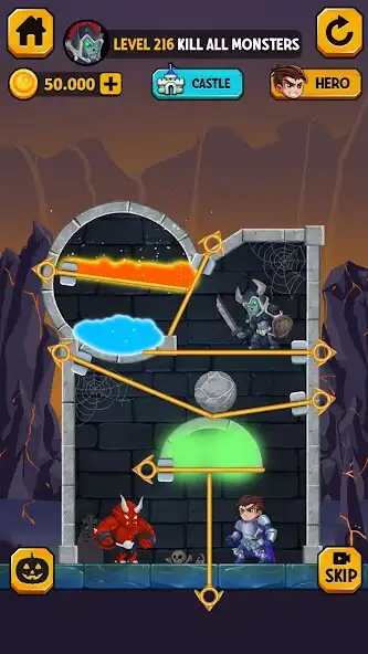 Play Rescue Hero - Pull The Pin as an online game Rescue Hero - Pull The Pin with UptoPlay
