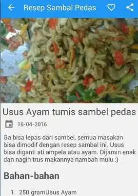 Play Resep Aneka Sambal Pedas Joss