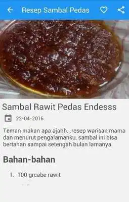 Play Resep Aneka Sambal Pedas Joss
