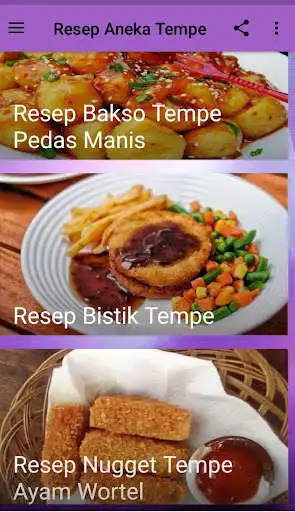Play Resep Aneka Tempe as an online game Resep Aneka Tempe with UptoPlay