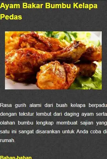Play Resep Ayam Bakar Nusantara as an online game Resep Ayam Bakar Nusantara with UptoPlay