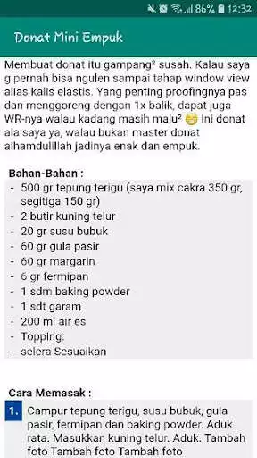 Play Resep Donat Baru as an online game Resep Donat Baru with UptoPlay