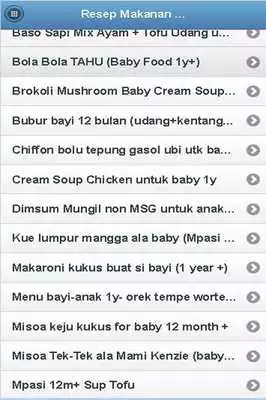 Play Resep Makanan Bayi 1 Tahun