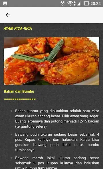 Play Resep Masakan Ayam Nusantara as an online game Resep Masakan Ayam Nusantara with UptoPlay