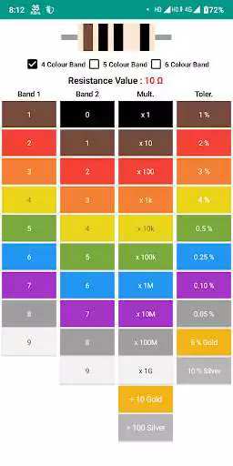 Play Resistance Colour Code (4 Band, 5 Band, 6 Band)  and enjoy Resistance Colour Code (4 Band, 5 Band, 6 Band) with UptoPlay