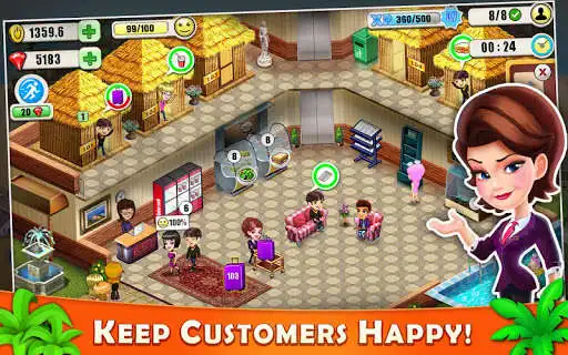 Play Resort Tycoon - Hotel Simulation as an online game Resort Tycoon - Hotel Simulation with UptoPlay