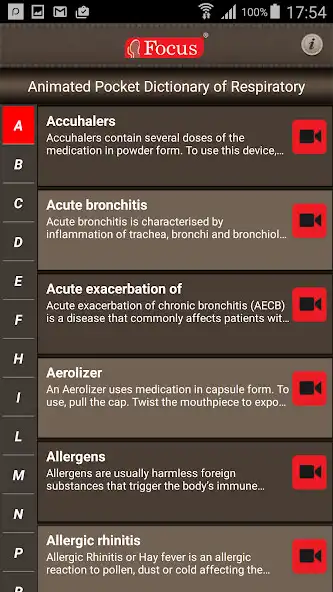 Play Respiratory Diseases - Dict. as an online game Respiratory Diseases - Dict. with UptoPlay