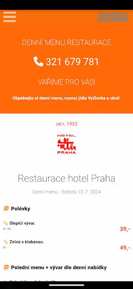 Play Restaurace Vyžlovka Denní Menu  and enjoy Restaurace Vyžlovka Denní Menu with UptoPlay