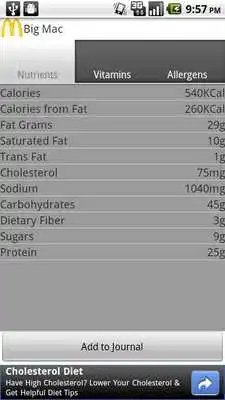 Play Restaurant Nutrition